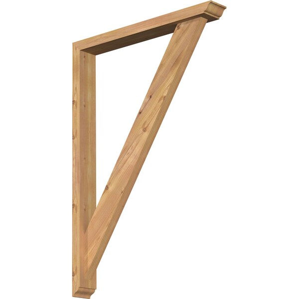Ekena Millwork Traditional Traditional Smooth Bracket w/ Offset Brace, Western Red Cedar, 3 1/2"W x 26"D x 38"H BKT0402X26X38TRA01SWR - main